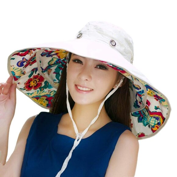 Reversible UPF 50+ Floppy Sun Hat Packable Travel Beach Bucket Hat